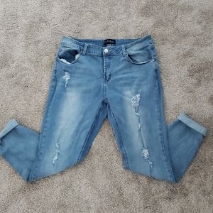 Resfeber Women's Ripped Boyfriend Stretch Jeans